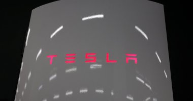 A Tesla supercharger is seen at a charging station in New Delhi, India, Aug. 11, 2025. (Reuters Photo)