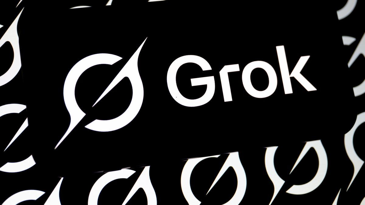 The Grok logo is seen in this illustration from Aug. 11, 2025. (AA Photo)