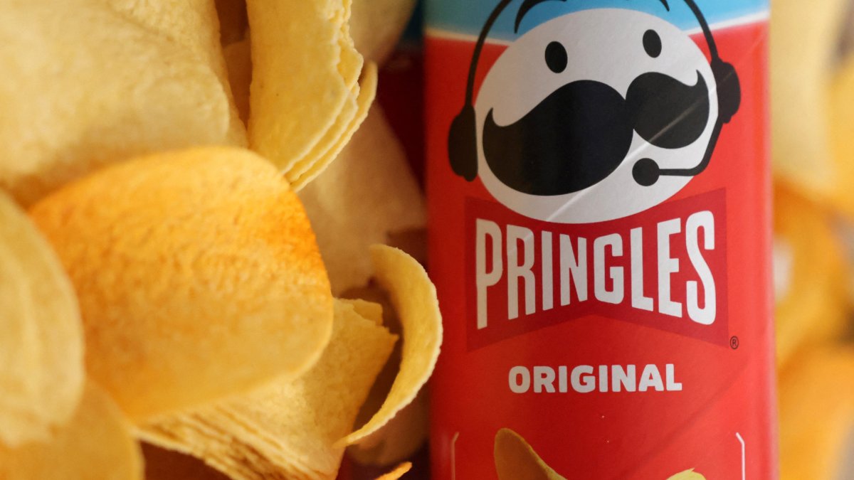 Pringles chips is seen in this illustration created on Aug. 5, 2024. (Reuters Photo)