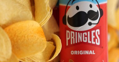 Pringles chips is seen in this illustration created on Aug. 5, 2024. (Reuters Photo)