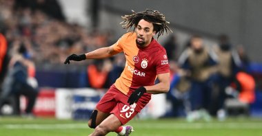 Galatasaray&#039;s Sacha Boey during the UEFA Champions League match against Copenhagen at Parken Stadium, Copenhagen, Denmark, Dec. 12, 2023. (Getty Images Photo)