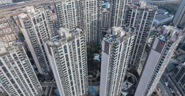 A housing complex by Chinese property developer Evergrande is seen in Nanjing, eastern Jiangsu Province, China, Jan. 29, 2024. (AFP Photo)