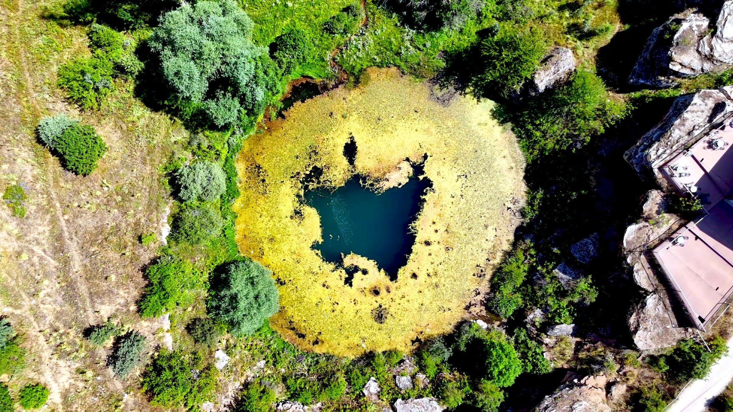 Turkish lake in Sivas draws visitors with crocodile-eye look