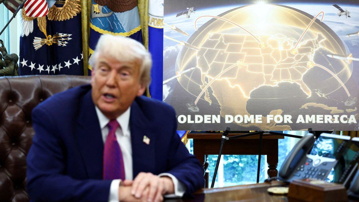 U.S. President Donald Trump announces the Golden Dome missile defense shield in the Oval Office of the White House in Washington, U.S., May 20, 2025. (Reuters Photo)