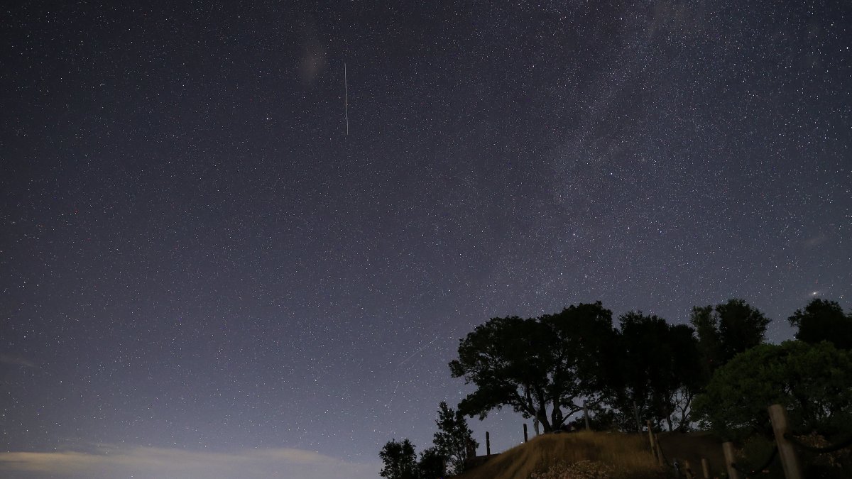 Perseid Meteor Shower lighting up the night sky