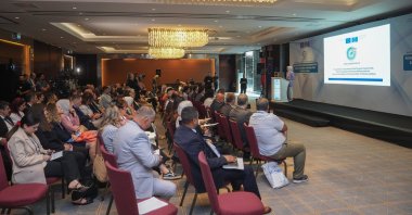 Family and Social Services Minister Mahinur Özdemir Göktaş speaks at the event, Ankara, Türkiye, Aug. 13, 2025. (AA Photo)