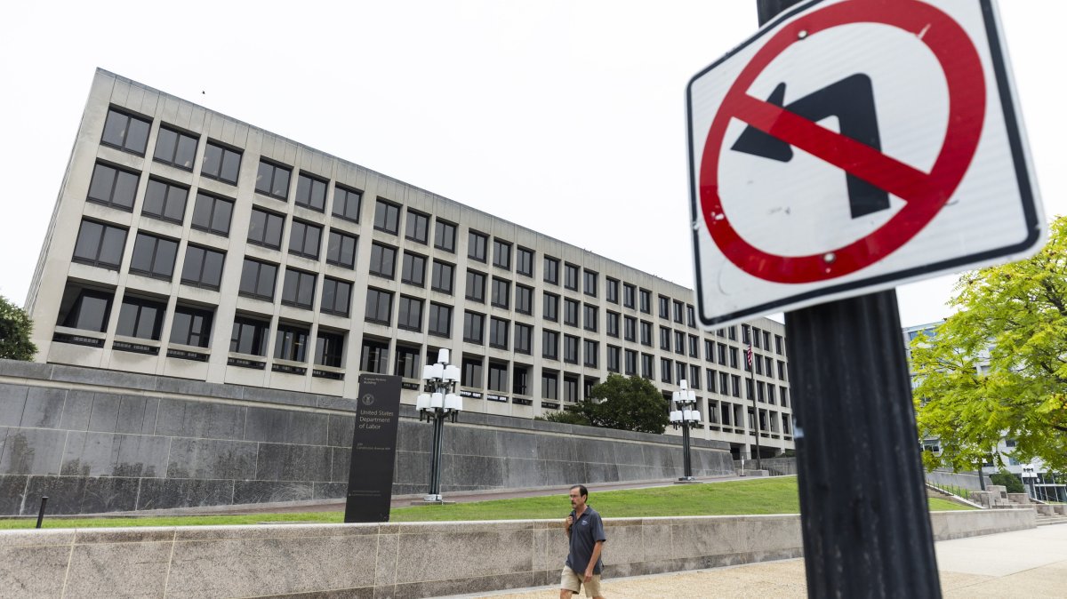 The Department of Labor in Washington, D.C., U.S., Aug. 4, 2025. (EPA Photo)