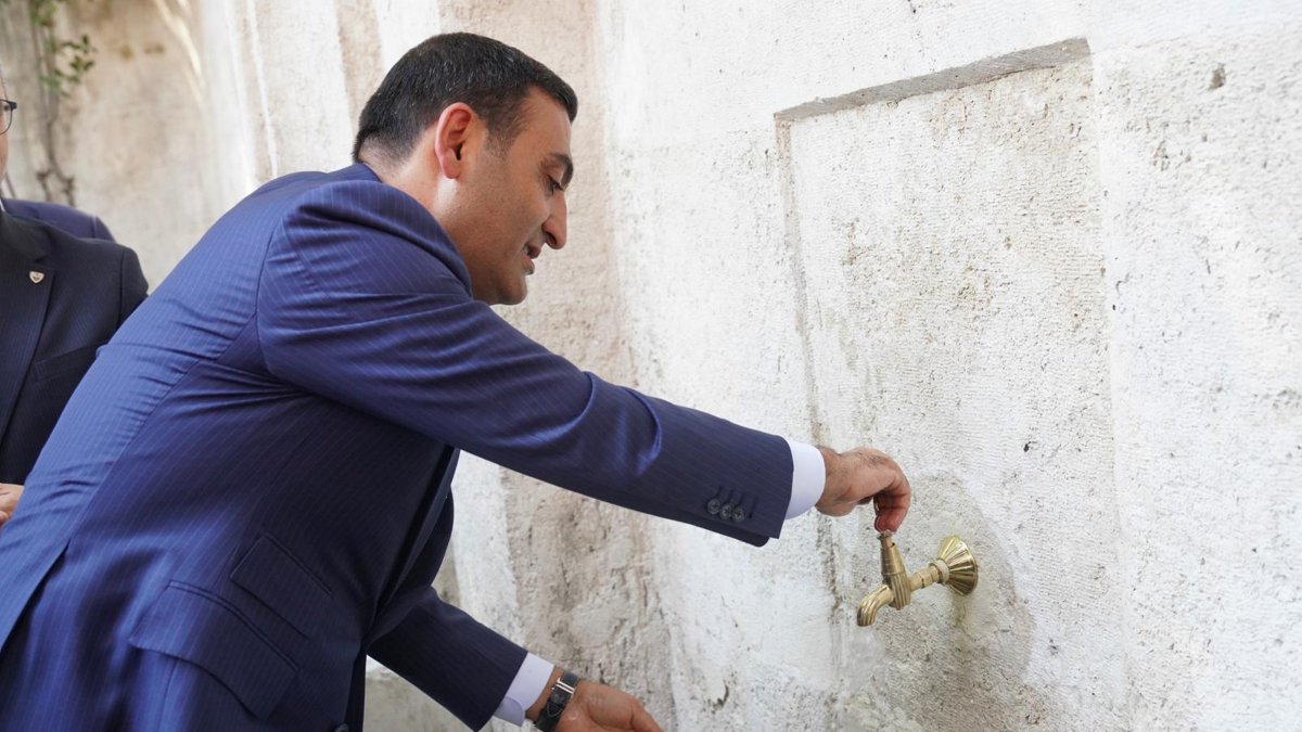 Beyoğlu district mayor Inan Güney is seen at a restoration project, Istanbul, Türkiye, July 17, 2025 (AA Photo)