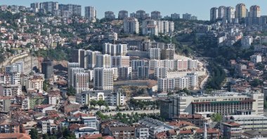 An aerial view of earthquake-resistant housing and reinforced public buildings following 26 years of urban transformation, Gölcük, Kocaeli, Türkiye, Aug. 16, 2025. (AA Photo)
