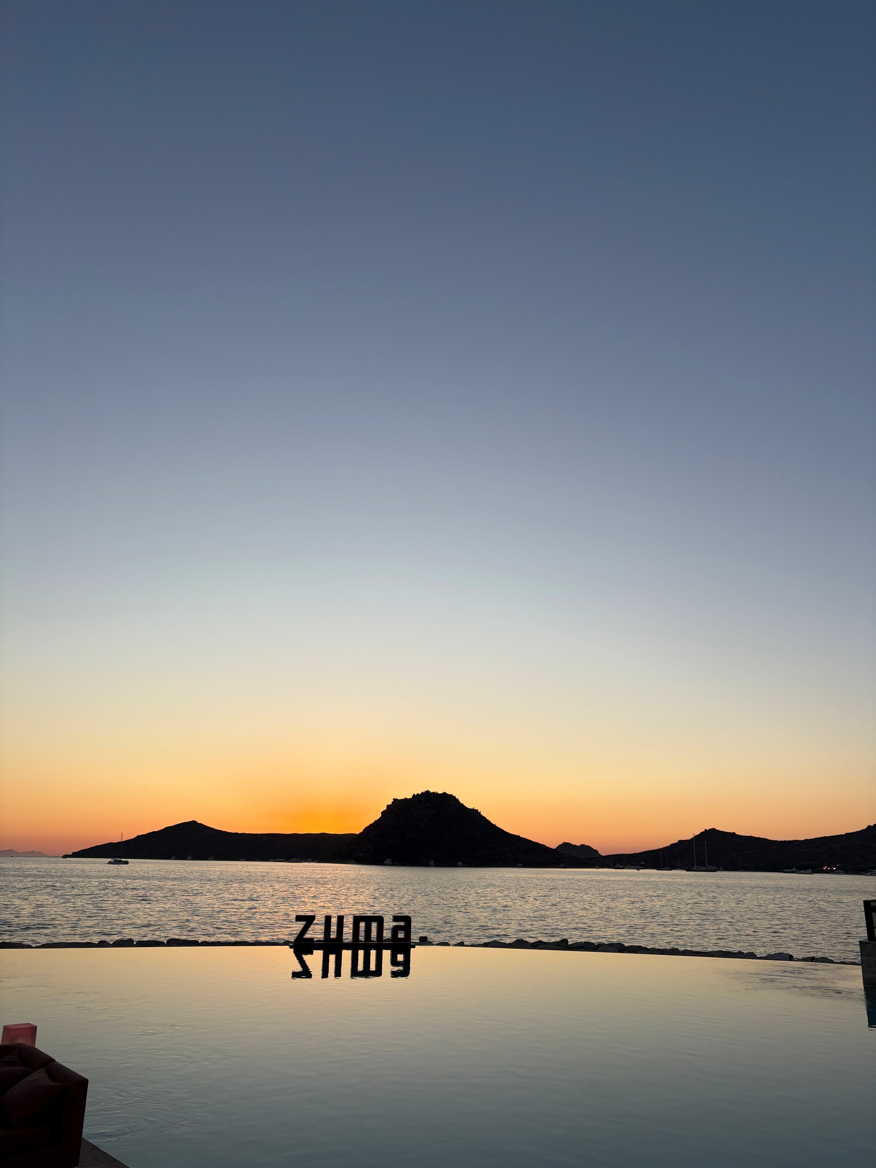 Sunset view from Zuma, Muğla, Türkiye, Aug. 12, 2025. (Photo by Funda Karayel)