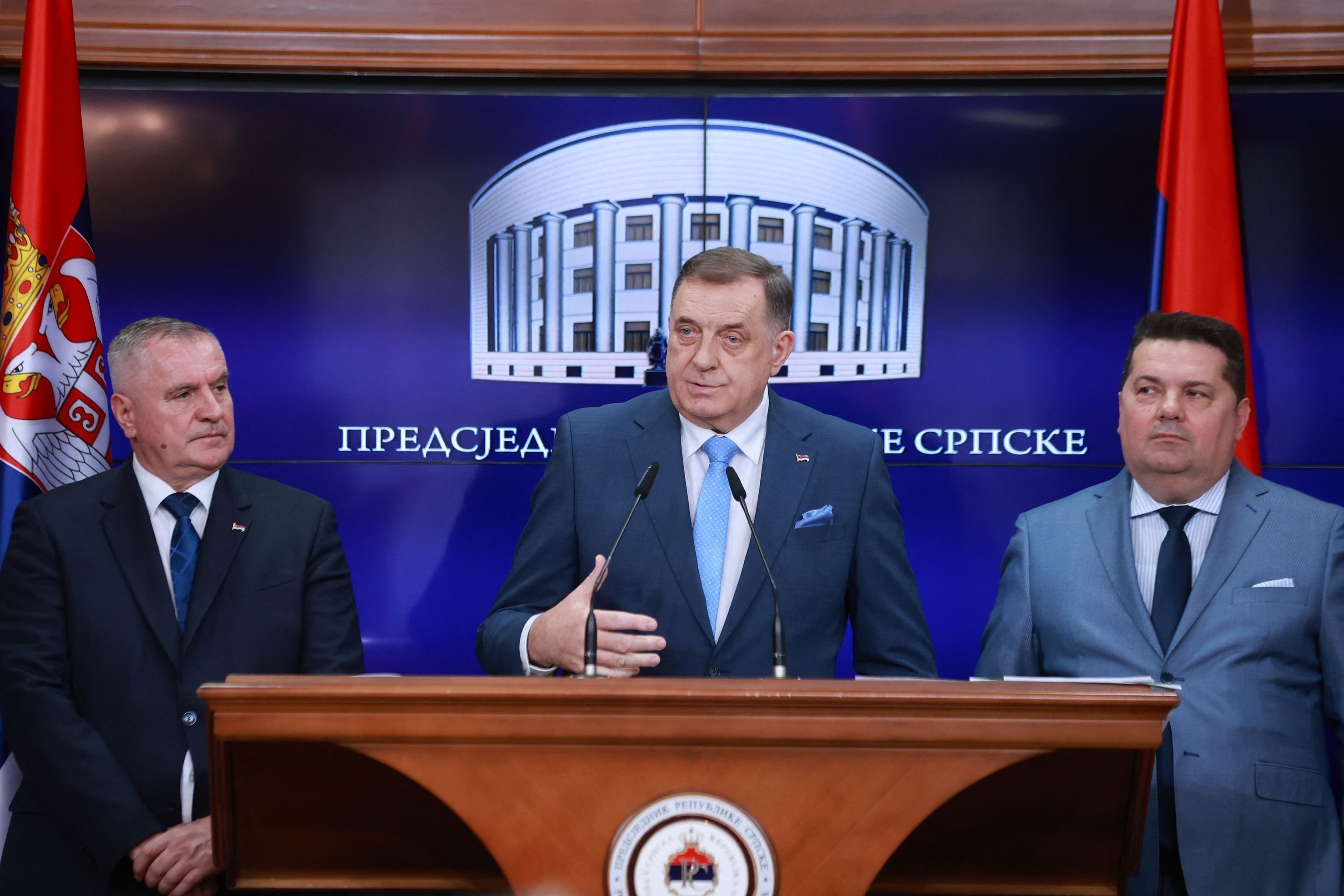 Bosnian Serb prime minister steps down as political turmoil deepens
