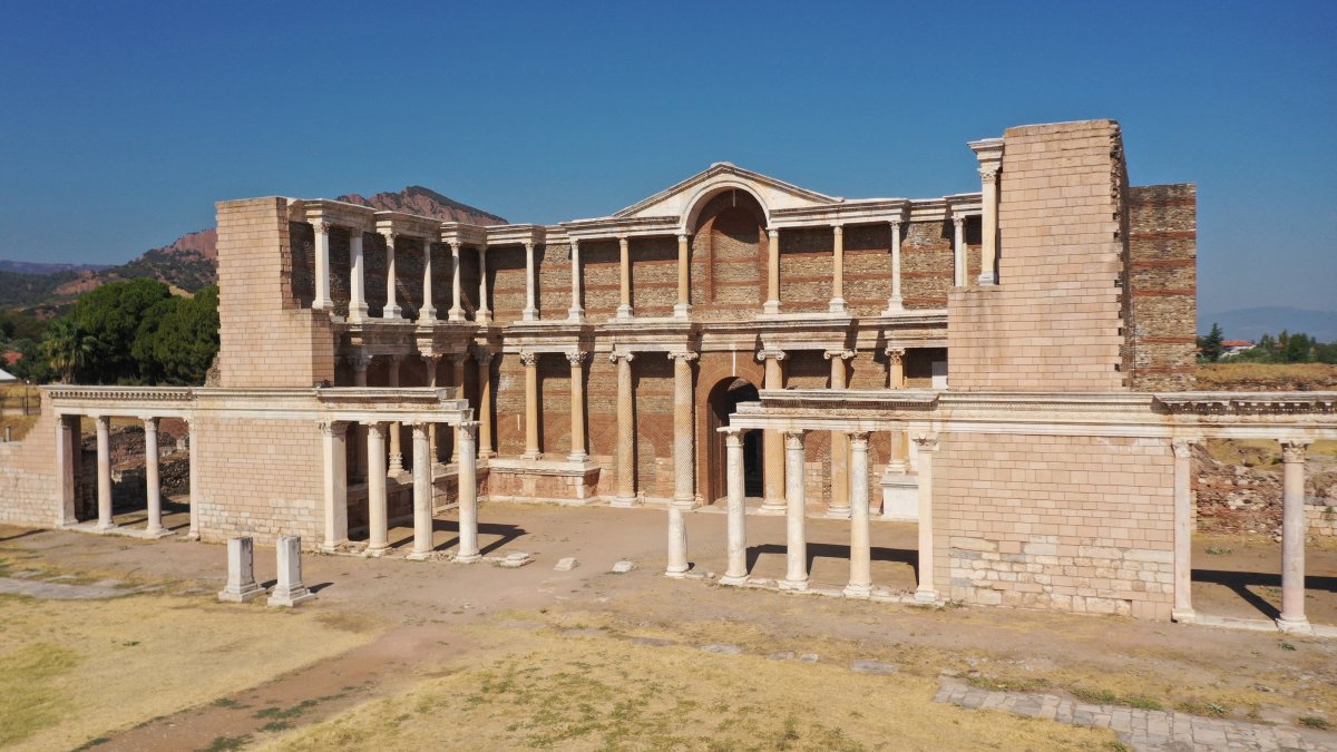 A general view of the ancient city of Sardis, Manisa, western Türkiye, March 23, 2025. (AA Photo)
