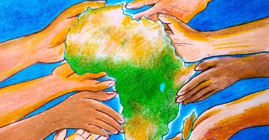 "African leaders, under the auspices of the African Union (AU), have begun to take courageous decisions to address the impact of climate change on the ecosystem." (Illustration by Erhan Yalvaç)