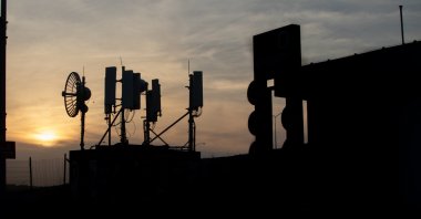 Telecommunications companies&#039; base stations are seen in Istanbul, June 20, 2020. (Shutterstock Photo)