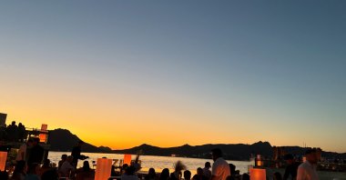 Sunset view from Zuma, Muğla, Türkiye, Aug. 12, 2025. (Photo by Funda Karayel)