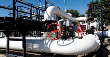 The Druzhba oil pipeline between Hungary and Russia at the Hungarian MOL Group's Danube refinery, Szazhalombatta, Hungary, May 18, 2022. (Reuters Photo)