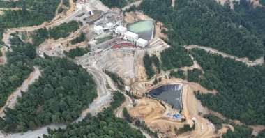 A mining site is seen in the Black Sea province of Giresun, Türkiye, Aug. 11, 2025. (IHA Photo)