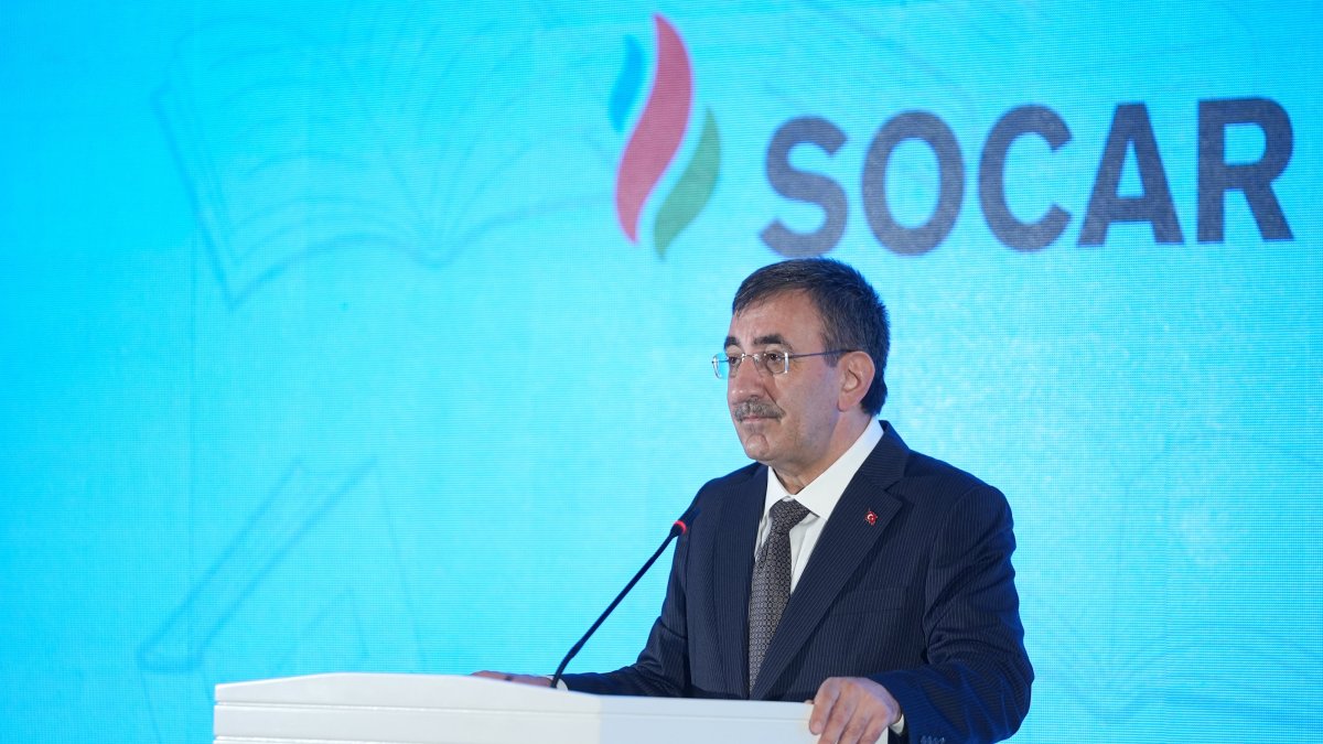 Vice President Cevdet Yılmaz speaks during an event, Ankara, Türkiye, Aug. 20, 2025. (AA Photo)