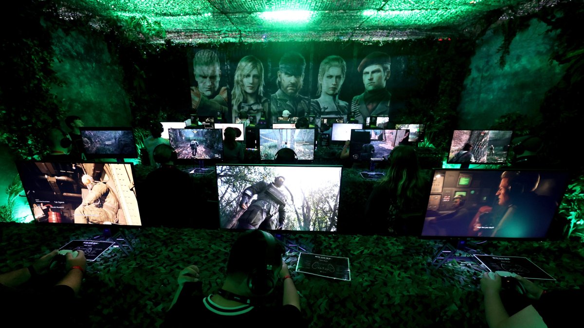 Gamers are seen at the Gamescom gaming convention, Cologne, Germany, Aug. 20, 2025. (EPA Photo)