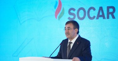Vice President Cevdet Yılmaz speaks during an event, Ankara, Türkiye, Aug. 20, 2025. (AA Photo)