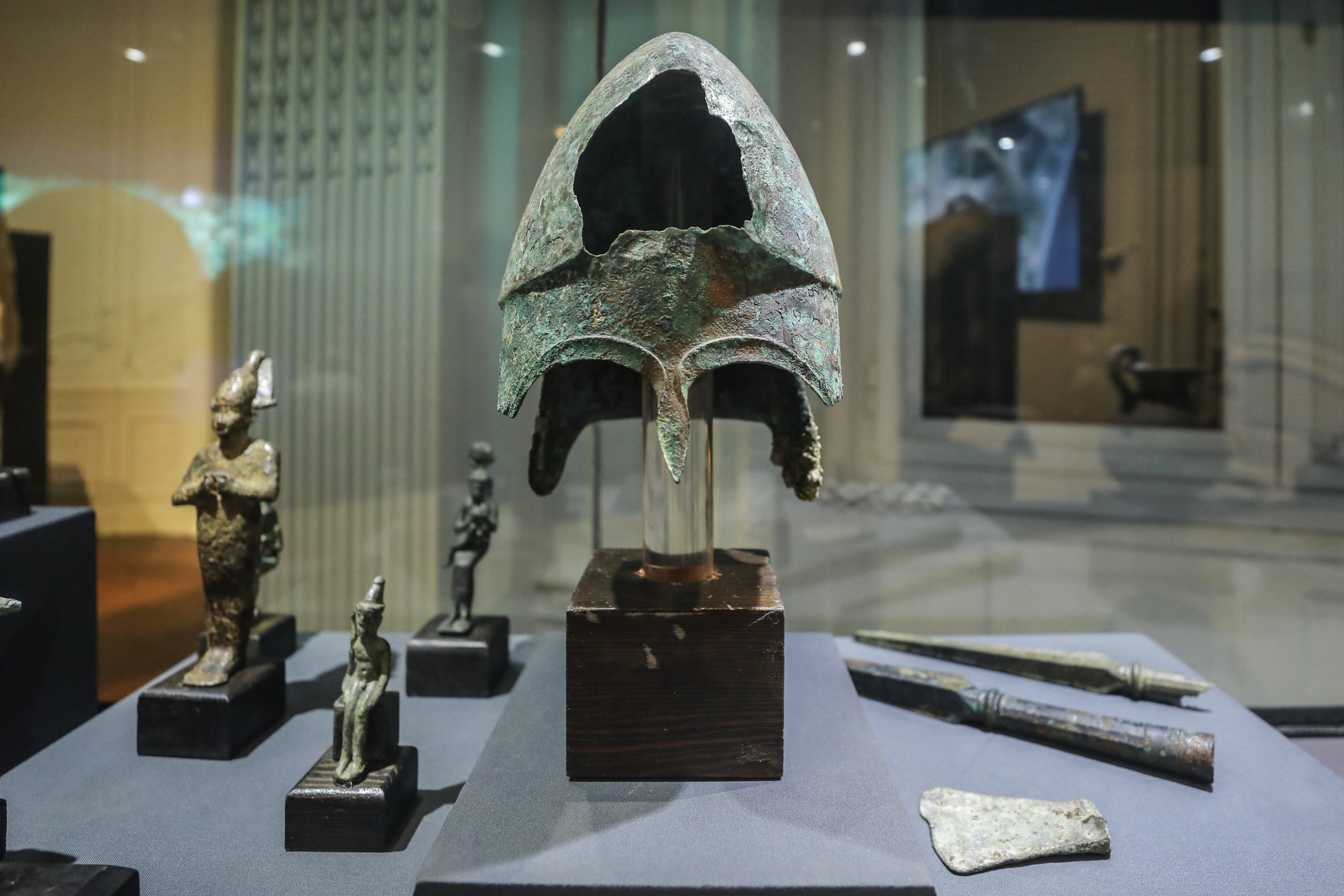 Artifacts discovered in the depths of the Mediterranean Sea are on display at the