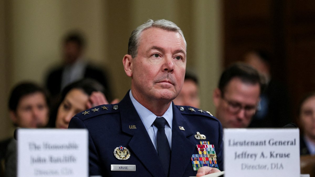 U.S. Air Force Lt. General and Director of the Defense Intelligence Agency (DIA) Jeffrey Kruse attends a House Intelligence Committee hearing about worldwide threats, on Capitol Hill in Washington, D.C., U.S., March 26, 2025. (Reuters File Photo)