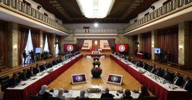 The terror-free Türkiye committee is seen during a meeting at Parliament in the capital Ankara, Türkiye, Aug. 20, 2025 (AA Photo)