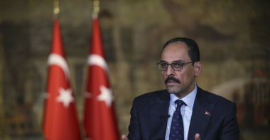 Ibrahim Kalın speaks during an interview in Istanbul, Saturday, Oct. 19, 2019. (AP File Photo)