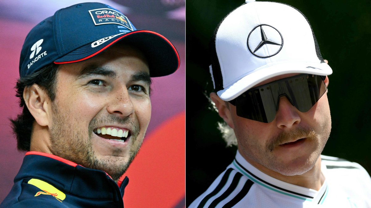 This photo combo shows Mexican driver Sergio Perez (L) and Valtteri Bottas. (AFP Photo)