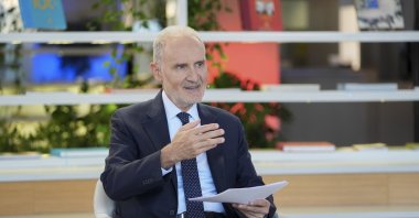 Istanbul Chamber of Commerce (ITO) Chair Şekib Avdagiç speaks during an interview, Istanbul, Türkiye, Aug. 26, 2025. (AA Photo)