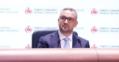 Central Bank of the Republic of Türkiye (CBRT) Governor Fatih Karahan during a meeting to present the third inflation report of the year, Istanbul, Türkiye, Aug. 14, 2025. (AA Photo)