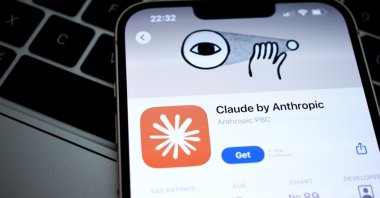 The Claude app icon is visible on an iPhone in New York, U.S., April 10, 2025. (Shutterstock Photo)