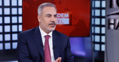 Foreign Minister Hakan Fidan speaks on a live interview, Aug. 28, 2025. (IHA Photo)