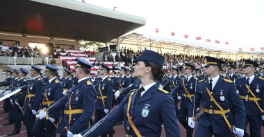 Cadets attend a parade during the graduation ceremony in Ankara, Türkiye, Aug. 30, 2025. (AA Photo) 