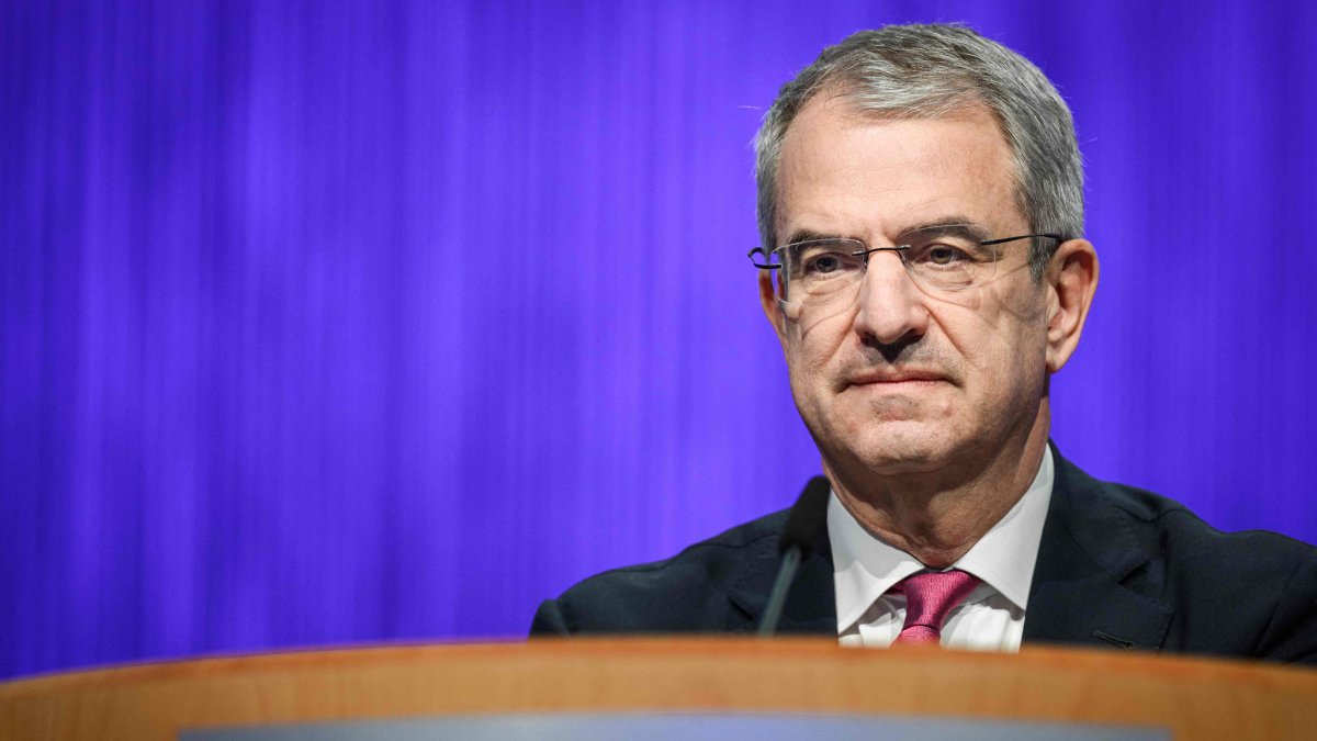CEO Laurent Freixe attends a general shareholders meeting of Swiss food giant Nestle in Ecublens, near Lausanne, April 16, 2025. (AFP File Photo)