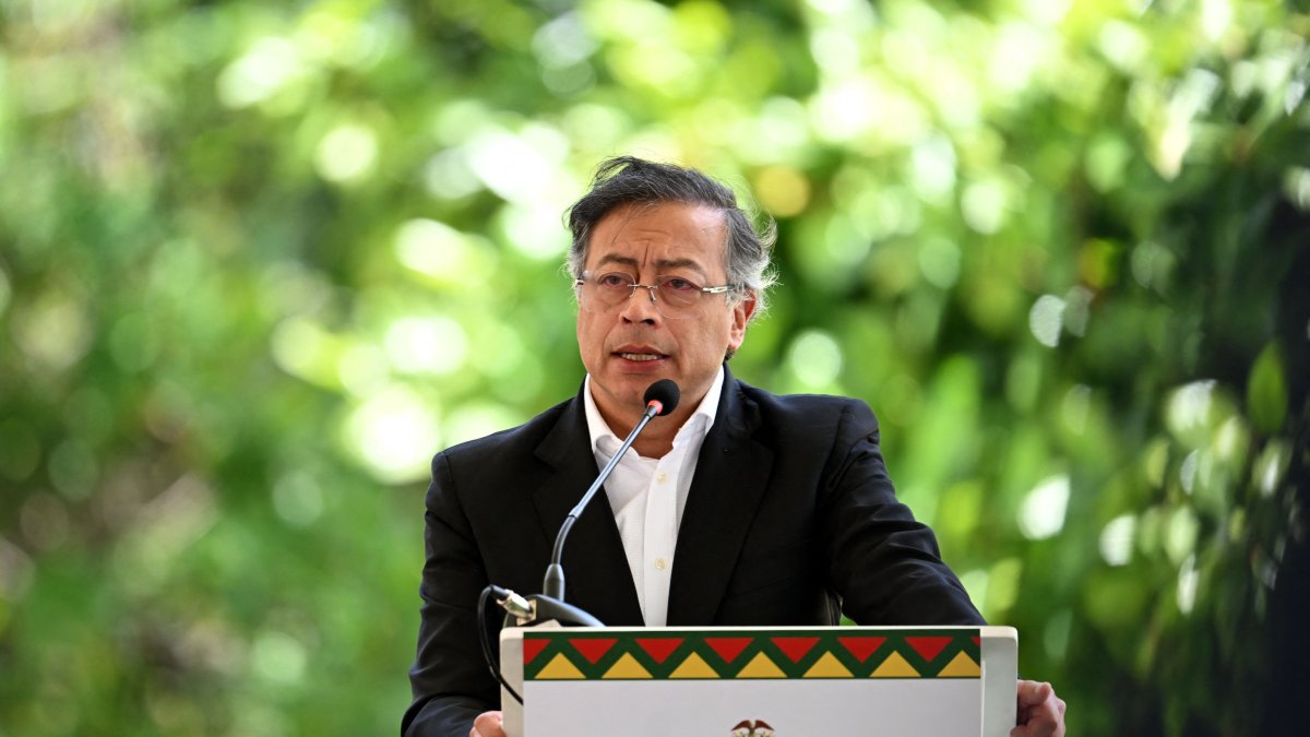 Colombia's President Gustavo Petro speaks during the Amazon Cooperation Treaty Organization (OTCA) Summit in Bogota, Aug.22, 2025. (AFP File Photo)