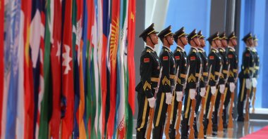 Chinese guards of honor line up at the venue of the Shanghai Cooperation Organization (SCO) summit, Tianjin, China, Sept. 1, 2025. (Reuters Photo)