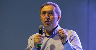 Peoples’ Equality and Democracy Party (DEM Party) co-chair Tuncer Bakırhan speaks at the rally in Şanlıurfa, southeastern Türkiye, Aug. 31, 2025. (AA Photo)