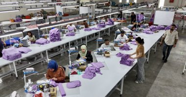 Workers are seen in a textile factory in Ağrı, eastern Türkiye, Aug. 15, 2025. (IHA Photo)