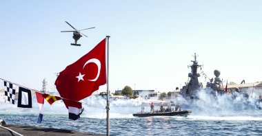 Demonstrations were performed by the Underwater Offense (SAT) and Underwater Defense Group (SAS) commands as part of Teknofest 2025: Blue Homeland, which reflects the National Technology Initiative vision at sea, Istanbul, Türkiye, Aug. 31, 2025. (AA Photo)