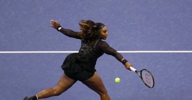 Serena Williams in action during her U.S. Open third round match against Australia&#039;s Ajla Tomljanovic, Flushing Meadows, New York, U.S., Sept. 2, 2022. (Reuters Photo)