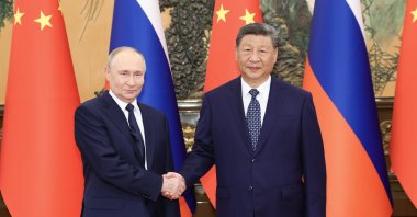 Chinese President Xi Jinping holds talks with Russian President Vladimir Putin at the Great Hall of the People, Beijing, China, Sept. 2, 2025. (EPA Photo)