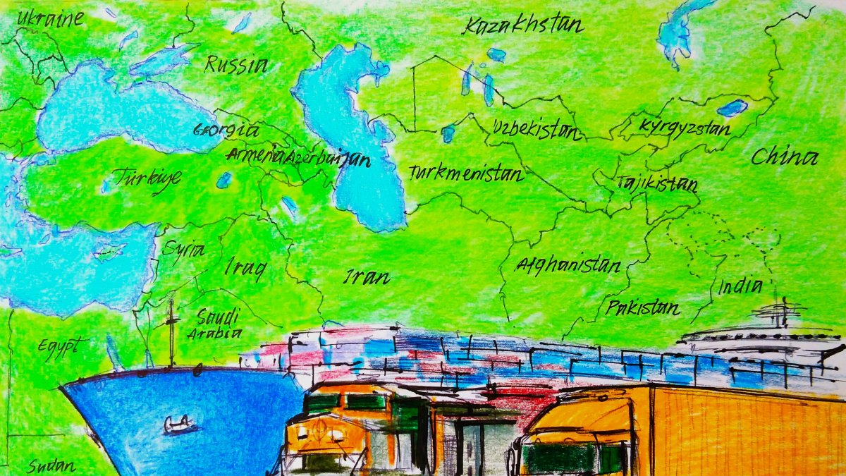 &quot;The simultaneous developments in three different geographical locations of the Turkic world (Avaza, Kars and Bishkek) reflect not a series of coincidences but rather the manifestation of a shared vision and coordinated strategic thinking.&quot; (Illusration by Erhan Yalvaç)