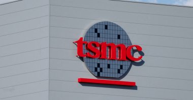 The logo of Taiwan Semiconductor Manufacturing Company (TSMC) is displayed at its fabrication plant in Kaohsiung, Taiwan, June 7, 2025. (Reuters Photo)