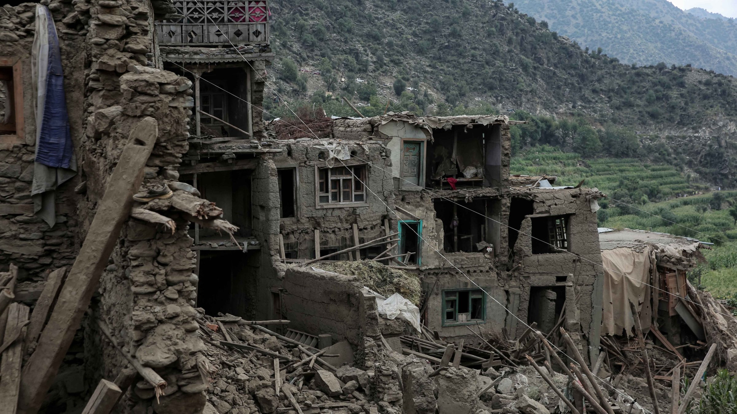 A view of the houses damaged in the earthquake in Kunar, Afghanistan, Sept. 3, 2025. (EPA Photo)