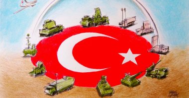 &quot;The introduction of the AI-supported &#039;Steel Dome&#039; command-and-control software represents not just another technological upgrade but a paradigm shift in Türkiye’s air defense architecture.&quot; (Illustration by ErhanYalvaç)