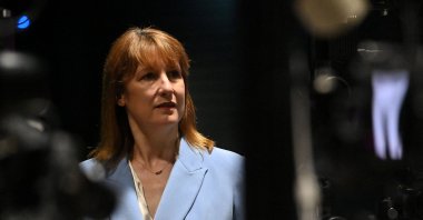 Britain&#039;s Chancellor of the Exchequer Rachel Reeves visits Studio Ulster in Belfast, Northern Ireland, U.K., Aug. 12, 2025. (Reuters Photo)