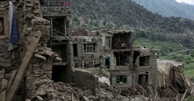 A view of the houses damaged in the earthquake in Kunar, Afghanistan, Sept. 3, 2025. (EPA Photo)