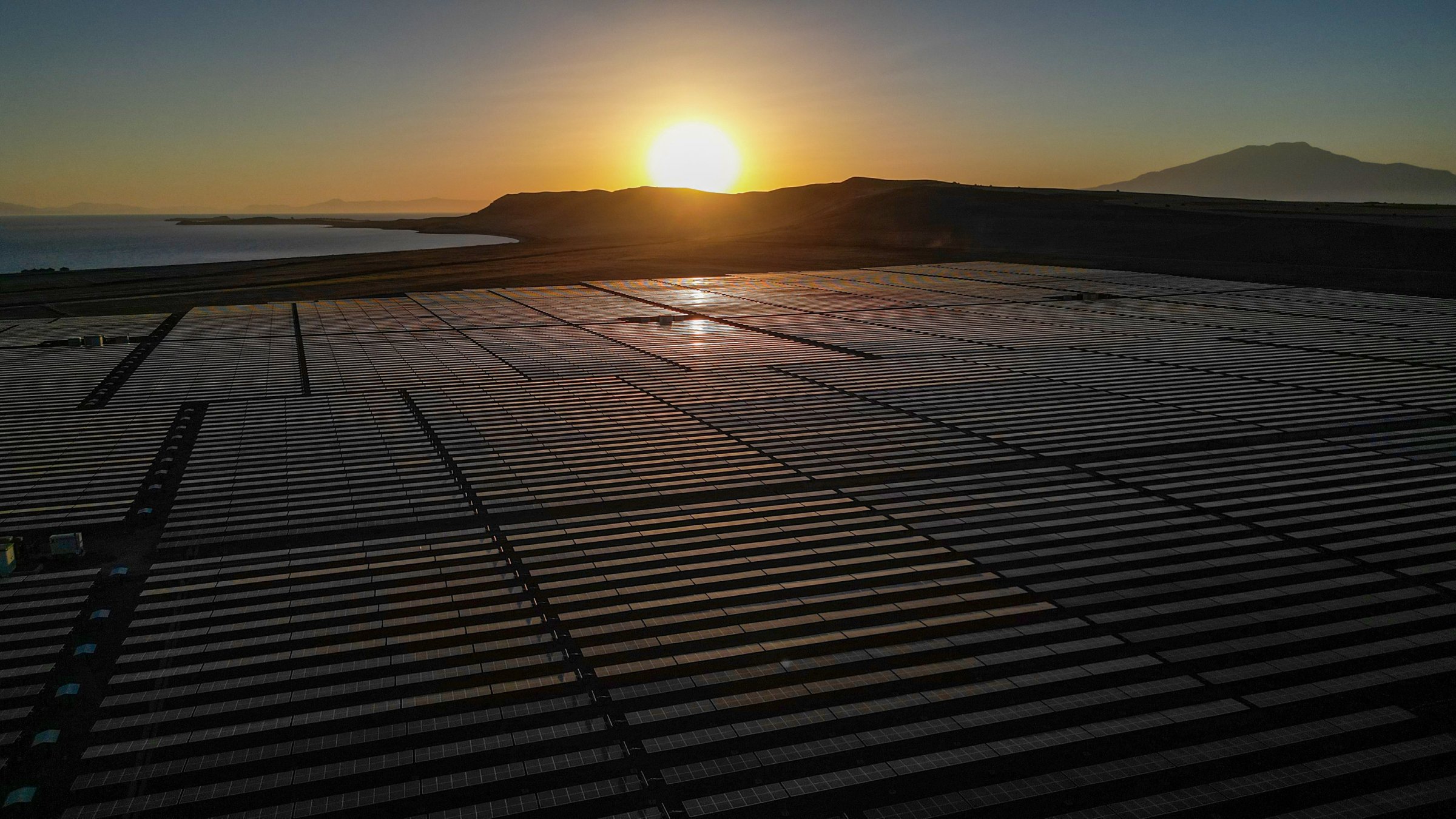 A solar power plant is seen in Van province, eastern Türkiye, Jan. 17, 2025. (AA Photo)