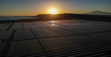 A solar power plant is seen in Van province, eastern Türkiye, Jan. 17, 2025. (AA Photo)